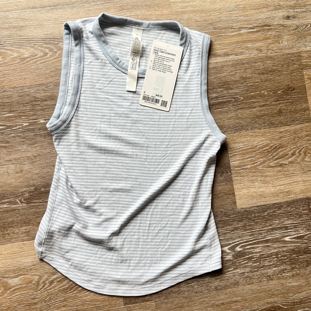 Lululemon Hold Tight Crewneck Tank Top Waist Length size 6 - Picture 4 of 6